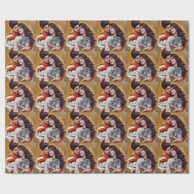 Cadeau Papier d'enveloppement de matte haut de gamme - nu (Plat)