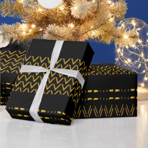 Cadeau Papier d'enveloppement de mélange Motif noir afric