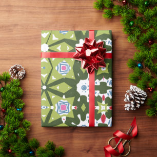Cadeau Papier d'enveloppement de motifs géométriques colo