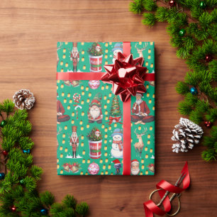 Cadeau papier d'enveloppement de noël