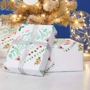 Cadeau Papier d'enveloppement de Noël à Las Vegas