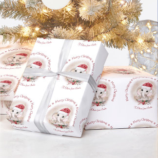 Cadeau Papier d'enveloppement de Noël à l'éléphant mignon