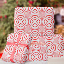 Papier d'enveloppement de Noël Abstrait rouge et b