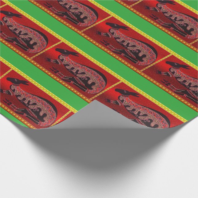 Cadeau Papier d'enveloppement de Noël autochtone de Kanga (Coin)
