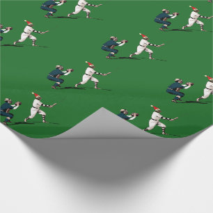 Cadeau Papier d'enveloppement de Noël de baseball