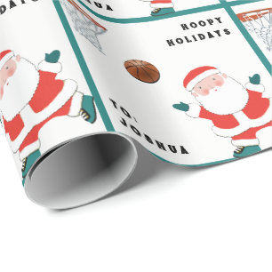 Cadeau Papier d'enveloppement de Noël de basket-ball