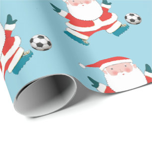 Cadeau Papier d'enveloppement de Noël de football