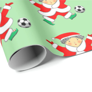 Cadeau Papier d'enveloppement de Noël de football