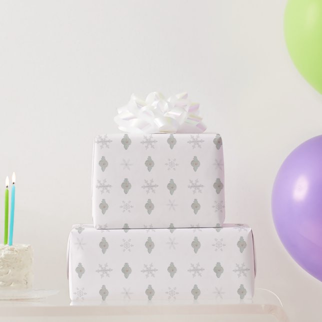 Cadeau Papier d'enveloppement de Noël de l'ornement de fl (Cadeaux de fête)