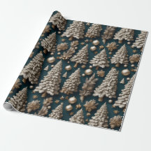 Papier d'enveloppement de Noël de luxe doré