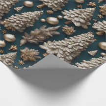 Papier d'enveloppement de Noël de luxe doré