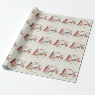 Cadeau Papier d'enveloppement de Noël de merisier personn