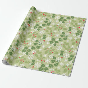Cadeau Papier d'enveloppement de Noël de neige blanche