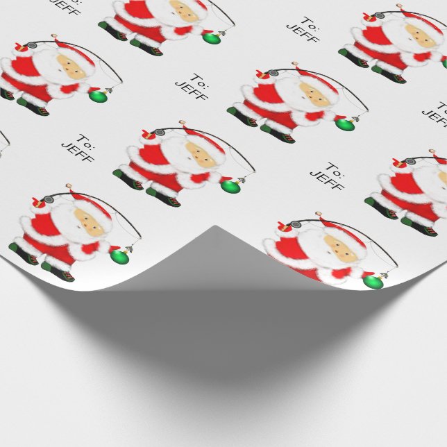 Cadeau Papier d'enveloppement de Noël de pêche (Coin)