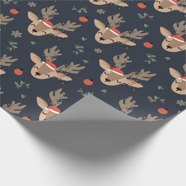 Cadeau Papier d'enveloppement de Noël de rennes (Coin)