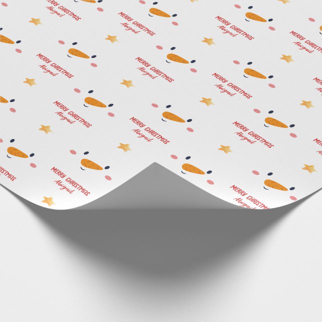 Cadeau Papier d'enveloppement de Noël de Snowman (Coin)