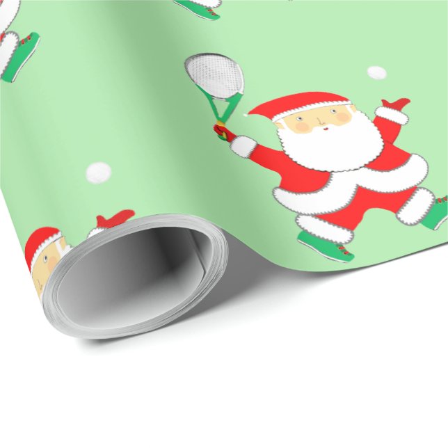 Cadeau Papier d'enveloppement de Noël de Tennis (Coin rond)
