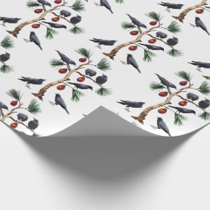 Cadeau Papier d'enveloppement de Noël des corbeaux