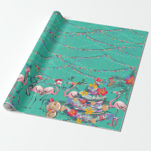 Cadeau Papier d'enveloppement de Noël des Fêtes tropica