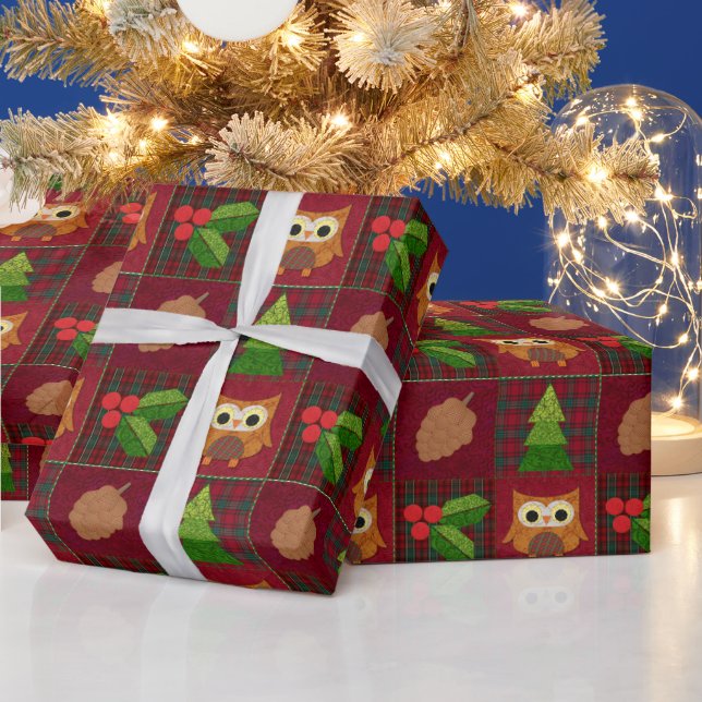 Cadeau Papier d'enveloppement de Noël en bois (Vacances)