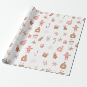 Cadeau Papier d'enveloppement de Noël en pain d'épices ne