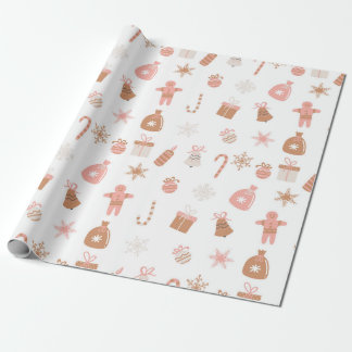Cadeau Papier d'enveloppement de Noël en pain d'épices ne