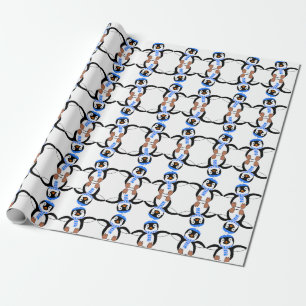 Cadeau Papier d'enveloppement de Noël en pingouin mou