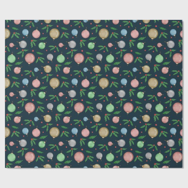 Cadeau Papier d'enveloppement de Noël festif (Plat)