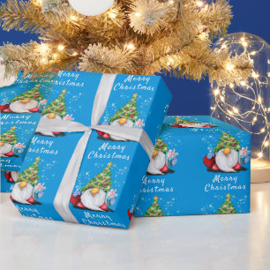 Cadeau Papier d'enveloppement de Noël Gnome