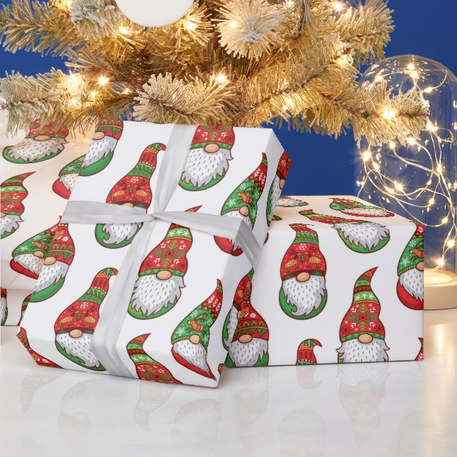 Cadeau Papier d'enveloppement de Noël Gnome (Vacances)