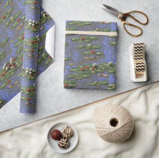 Cadeau Papier d'enveloppement de Noël inspiré Claude Mone