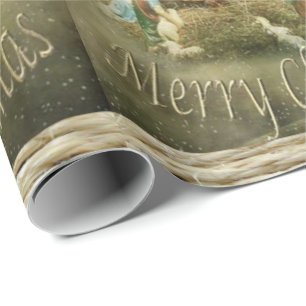 Cadeau Papier d'enveloppement de Noël Jésus