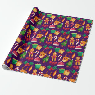 Cadeau Papier d'enveloppement de Noël mignon