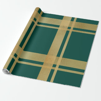 Cadeau Papier d'enveloppement de Noël or et vert