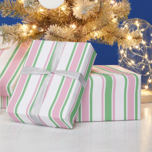 Cadeau Papier d'enveloppement de Noël Pastel   Rose et ve
