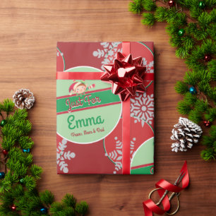 Cadeau Papier d'enveloppement de Noël personnalisé