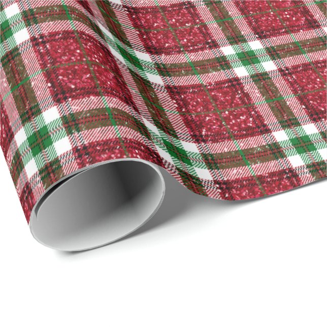 Cadeau Papier d'enveloppement de Noël plaqué parties scin (Coin rond)
