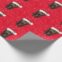 Papier d'enveloppement de Noël pour chien de sauci