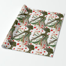 Papier d'enveloppement de Noël pour femme
