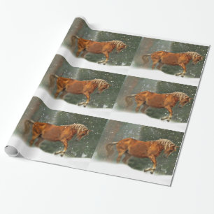 Cadeau Papier d'enveloppement de Noël pour le cheval et