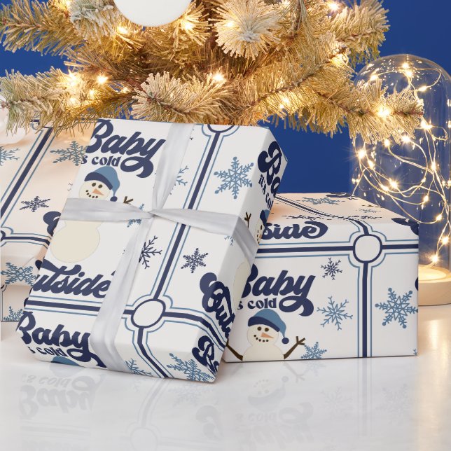 Cadeau Papier d'enveloppement de Noël Snowman (Vacances)
