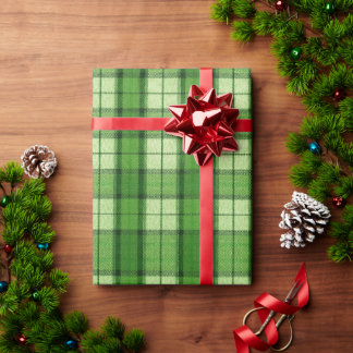 Cadeau Papier d'enveloppement de Noël vert plaqué