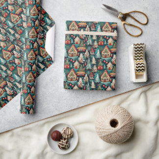 Cadeau Papier d'enveloppement de Noël Whimsical Fun