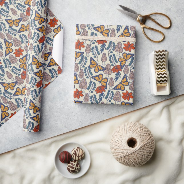 Cadeau Papier d'enveloppement de papillon Morel & Monarqu (Artisanat)