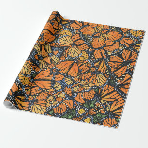 Cadeau Papier d'enveloppement de papillons Monarch