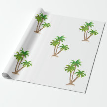 Papier d'enveloppement de plage de Palm Tree aquar