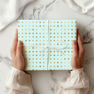 Cadeau Papier D'Enveloppement De Pointe Polka Et De Faux 