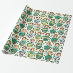 Cadeau Papier d'enveloppement de poupées d'imbrication