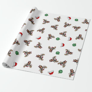 Cadeau Papier d'enveloppement de rennes de Noël