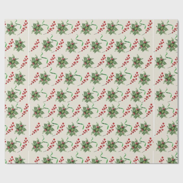 Cadeau Papier d'enveloppement de ruban vert et creux (Plat)